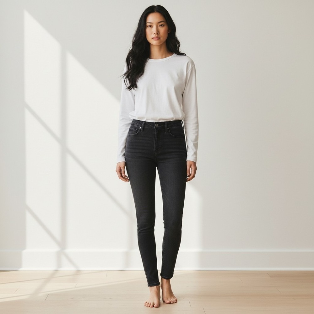 Levis 311 Shaping Skinny Jeans Black Denim W31 L30 Mid Rise Stretch Pants 2022